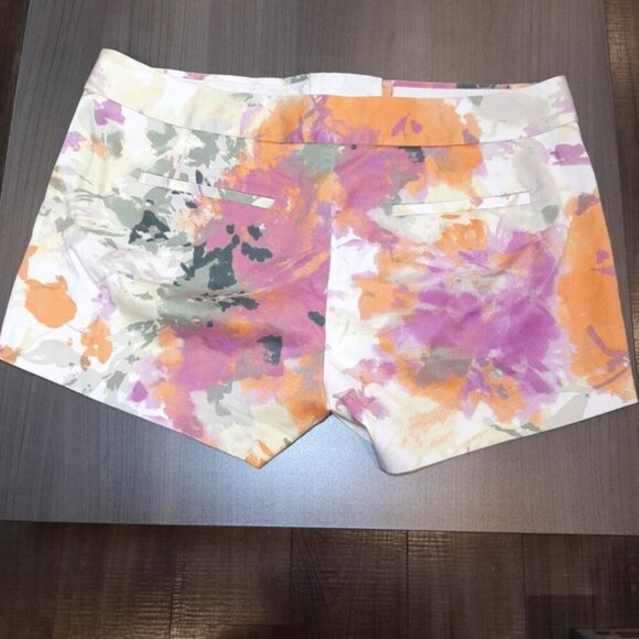 J CREW City Fit Stretch Chino Abstract Floral Watercolor Cotton Mini Size 6 - Picture 10 of 12